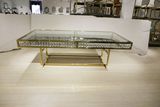 Hot Banquet Wedding Table with Tempered Glass Crystal Decoration