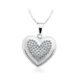 Wholesale Crystal Heart Pendant Full of CZ Stainless Steel Pendant