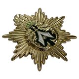 Gold Plating Hard Enamel with Crystal Badge
