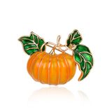 Dress Accessory Enamel Crystal Beads Fashion imitation Jewelry Pumpkin Brooch
