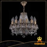 Modern Atmospheric Transparent Brass Crystal Chandelier (1707-14-125 CFP)