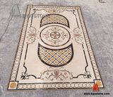 Marble Rectangle Waterjet Medallion with Mixed Color