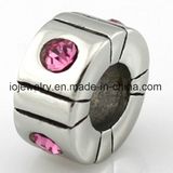 Stainless Steel CZ Diamond Beads for Snake Chain Bracelet