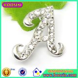 Zinc Alloy Custom Wholesale Letter a Crystal Brooch Pin