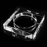 Square K9 Crystal Glass Ashtray for Office Decoration