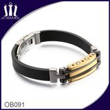 Silicone Bracelet Jewelry with Lock Ob091