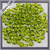Yellow Green Checker Cut Glass Bead for Jewellery