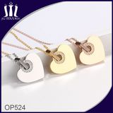 New Design Neck Rhinstone Gold Heart Pendant