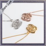 Fashion Special Logo 925 Silver Gold Plated Jewelry Necklace