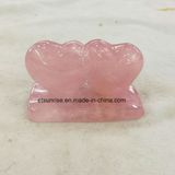 Semi Precious Stone Natural Crystal Rose Quartz Heart Gifts
