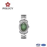 Gold Plating Stainless Steel Sapphire Crystal Vogue Luxury Women Watch
