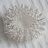 Silver Plated Acupressure Massage Rings Finger Massager