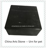 Black White Marble Urn for Beloved Pet Ash