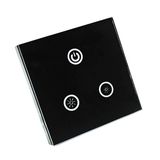 Crystal White Wall Silkscreen Switch Glass Plates