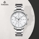 Elegant Stainless Steel Quartz Chronograph Watch Men's Sports Watch 72710
