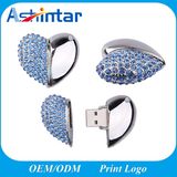 Mini Waterproof USB Memory Disk Crystal USB Pendrive Heart Shape USB Stick