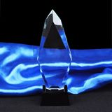 Sharp Crystal Trophy Award with Black Base
