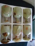 Haonai Mouth Blown Products, Marble Wine Glass