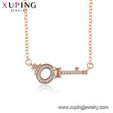 44385 Xuping Fashion Rose Gold Color Wide Neutral Necklace