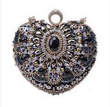 Women Party Dinner Heart Clucth Hand Bags with Many Designs