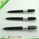Unique Sharp Black and Silver Metal Ball Pen