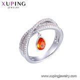 Xuping Silver Color Pearl Ring, Crystals From Swarovski Latest Gold Finger Ring Designs
