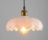 Nordic Style Retro Lotus Creative Glass Pendant Lamp with 1 Lamp