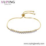 75340 Fashion Elegant Gold No Stone Jewelry Bracelet in Brass and Copper Alloy