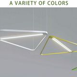 Arabic Modern LED Triangle Shape Three-Color Hotel Chandelier