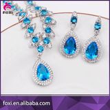 Brass CZ White Gold Gemstone Jewelry Sets for Women Party