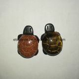 Natural Crystal Gemstone Two Layer Turtle Carving Sculpture
