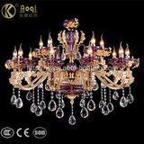 Golden Zinc Alloy Crystal Chandelier Light