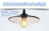 Solar Industrial Pendant Light with Remote Control