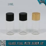 10ml Cylinder Shape Clear Glass Vial with Aluminum Screw Cap