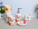 Accessories Set 5PCS Ceramic Toothbrush Soap Holder for Bath