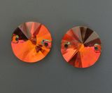 Flat Back with Two Holes Glass Stone for Clothing