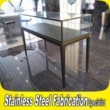 Keenhai Custom-Made Stainless Steel+Clear Glass Jewelry Display Stand