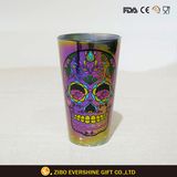16oz Dark Oil Spill Glass Tumbler