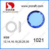 Decorative Blue Round Crystal Glass 1021 Rhinestones Beads for Evening Dress