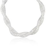 Custom Fashion Jewelry Women White Gold Plating Crystal Necklace