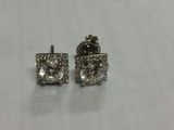Squre Silver Ring with CZ