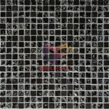 Black Stone Mix Cracked Glass Mosaic Tile (CS127)