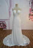 Elegant Chiffon Mix Lace Mermaid Lace Wedding Dress 2017 Bridal Wedding Dress
