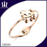 Rose Horse Bell Charm Bracelet for Girl