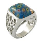 Argentina Square Crystal Rings