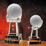 Crystal Ball World Globe in Hand Crystal Ball Trophy