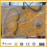 Backlight Orange Yellow/Beige Onyx with Ornaments