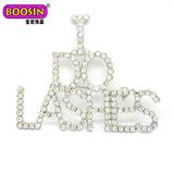 Customized Name Rhinestone Alphabet Letter Brooches Jewelry
