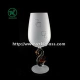 Single Wall Frosting Wine Glass by SGS (DIA6*21)
