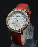 Ladies Dress Watch Fashion Leather Crystal Wrist Watches Japan Movement
